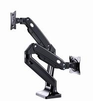 Gembird MA-DA2-03 monitoriaus laikiklis arba stovas 88,9 cm (35″) Stalas Juoda