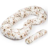 FLUMI nėščiosios ir maitinimo pagalvė TYPE C, Cream leaves