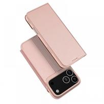 Rožinio aukso spalvos atverčiamas dėklas "Dux Ducis Skin Pro" telefonui Xiaomi Redmi Note 14 Pro 4G