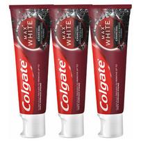 Colgate Whitening toothpaste with activated charcoal Max White Charcoal Trio 3 x 75 ml 75ml balinanti dantų pasta