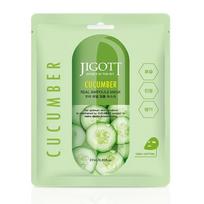 Jigott JIGOTT Cucumber Real Ampoule Mask 27 ml 27ml korėjietiška lakštinė veido kaukė