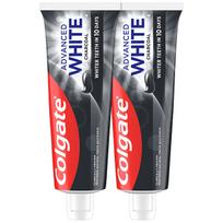 Colgate Advanced White Charcoal Whitening Toothpaste 2 x 75ml balinanti dantų pasta