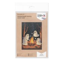KLART siuvinėjimo kryželiu rinkinys „Vaiduoklių žygis“ ant juodos Aida 18, 15x20 cm