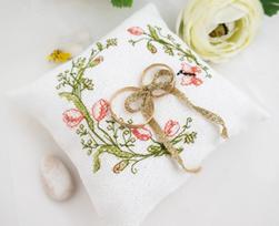 Vestuvinis kryželių siuvinėjimo rinkinys „Meilės aromatas“ 10x10 cm SW04