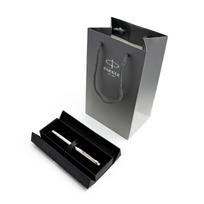 Parker IM Brushed Metal GT tušinukų rinkinys pilkoje dėžutėje su juostele ir dovanų maišeliu