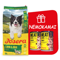 JOSERA Adult Lamb & Rice 12,5kg + 2 skardinės Josera Meatlovers NEMOKAMAI