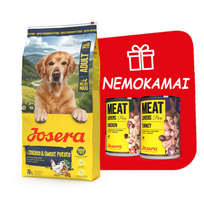 JOSERA Medi/Maxi Chicken & Sweet Potato 12,5kg + Josera Meatlovers 2x400g NEMOKAMAI