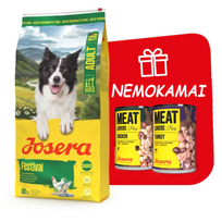 JOSERA Festival 12,5kg + Josera Meatlovers 2x400g NEMOKAMAI