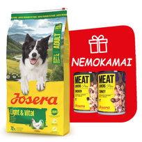 JOSERA Adult Light & Vital 12,5kg + Josera Meatlovers 2x400g NEMOKAMAI