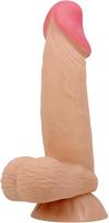 Pretty Love Classics Sliding 19,4 minkštas TPE dildo - Kūno spalva