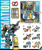 Transformuojamas robotas 6in1 "Heavy Mech"