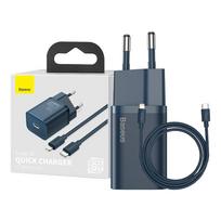 Baseus Wall Charger Super Si, 20W, 3A, 1 x USB-C, with Lightning Cable, Blue TZCCSUP-B03