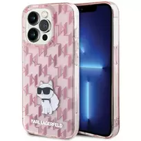 Karl Lagerfeld KLHCP15XHNCMKLP iPhone 15 Pro Max 6.7" pink hard case Monogram Choupette