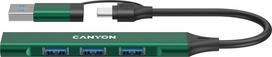 Canyon hub DS-02 4in1 USB-A/C Green