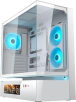Cougar Midi Tower Case, CFV235 Vision, ARGB, LCD Display, Glass, White
