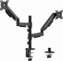 Gembird MA-DA2P-02 Adjustable desk 2-display mounting arm, 17”-32”, black