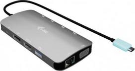 I-Tec USB-C Meatl Nano 3x Display DP HDMI Docking Station Power Delivery 100 W