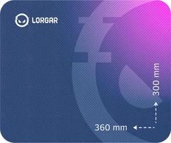 Lorgar Main 133, Gaming mouse pad, High-speed surface, Purple anti-slip rubber base, size: 360mm x 300mm x 3mm, weight 0.2kg