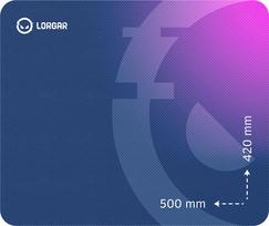 Lorgar Main 135, Gaming mouse pad, High-speed surface, Purple anti-slip rubber base, size: 500mm x 420mm x 3mm, weight 0.41kg