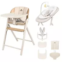 3in1 maintimo kėdutė ir gultukas Carrello Tenero, Olympus beige wooden
