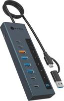 Raidsonic Icy Box 9-in-1 hub with Power Delivery and Type-C/Type-A host connection