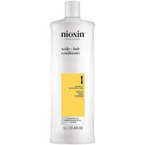 Nioxin System 1 Scalp + Hair Conditioner - kondicionierius natūraliems plaukams, linkusiems slinkti, 1000 ml