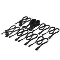 „Corsair“ laidų rinkinys, 4 tipo, „DC Cable Pro Kit“, atskirai apvilkti – juodi