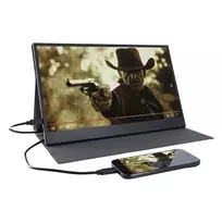 Denver PMO-15604 Nešiojamasis televizorius arba monitorius Nešiojamasis monitorius Juoda 39,6 cm (15.6") LED 1920 x 1080 pikseliai