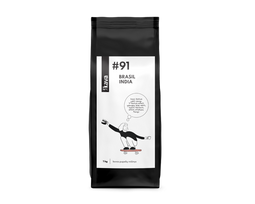 Skrudintos rūšinės kavos pupelės KAVA96 Nr.91, MIX Brasil (NY2 Moggiana), India (Robusta Cherry AB), 1 kg