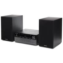 Hi-Fi mikro garso sistema 50W RMS su Bluetooth/CD/USB grotuvu ir FM radiju, juoda