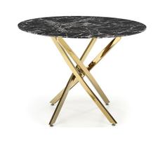 Valgomasis stalas ESTEN 100 cm juodas/auksinis