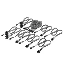 „Corsair“ laidų rinkinys, 4 tipo, „DC Cable Pro Kit“, atskirai apvilkti – juodi / balti