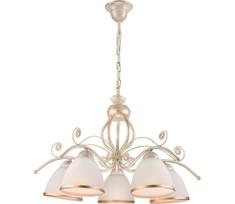 Brilagi - LED liustra ant grandinės ANTICO 5xE27/60W/230V 3000K balta patina