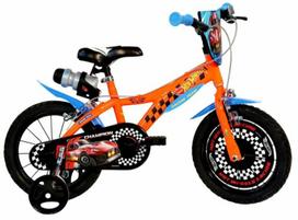 Vaikiškas dviratukas su papildomais ratukais, vaikų Dino Bikes Hot Wheels 614-HW, oranžinė sp., 14"