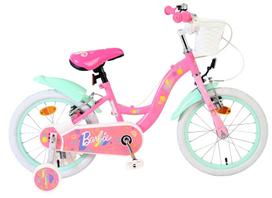 Vaikiškas dviratukas su papildomais ratukais, vaikų Volare Barbie, rožinė sp., 16"