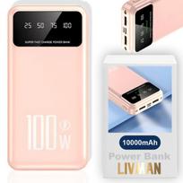 Atsarginis maitinimo šaltinis ("Power Bank") LIVMAN K70 - greito įkrovimo išorinė baterija su dviem išėjimais, 10000mAh, 100W
