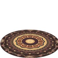 Apvalus kilimas su ornamentais, 78,74 * 78,74 colio / 200 * 200 cm