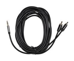 Vention 3.5mm Vyr. iki 2RCA Vyr. Garso Kabelis 5M Juodas Metalinis Tipas