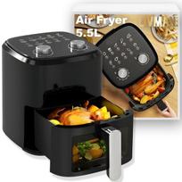 LIVMAN Y-5060S su permatomu kepimo langeliu, reguliuojama temperatūra ir iš anksto nustatytais kepimo režimais, 5,5l, 1350W