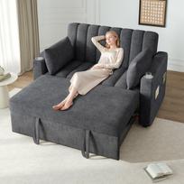 Multifunkcinis sofa-lova, reguliuojama nugarėlė, su gėrimų laikikliu, kėdės, miegamasis