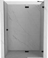 Mexen Lunar atidaromos dušo durys dešinės 140 cm, skaidrios, juodos - 834-140-000-70-00-P, 140x200 cm