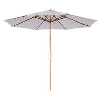 Medinis skėtis 300 cm, balkonas, sodas, bambukas, kreminė