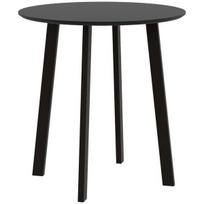 HOMCOM Valgomojo stalas Apvalus virtuvės stalas Šoninis stalas Valgomojo stalas su nuožulniomis kojomis virtuvei Valgomasis kambarys Svetainė Modernus dizainas Juoda 72 x 72 x 75 cm