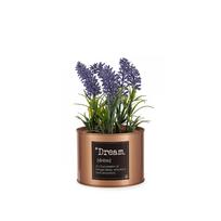 Dirbtinis augalas Levanda su metaliniu vazonu 10x10x18 cm Ibergarden 87554