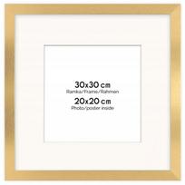 Auksinė nuotraukų rėmelė Framai® 30x30 cm su passe-partout (20x20 cm)