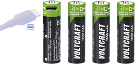 VOLTCRAFT VC-AA1300USB USB-C® Akku Li-Ion 1300 mAh 1.5 V 4 St. (VC-14491025)