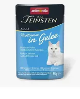 Animonda Vom Feinsten konservai katėms su vištiena ir menke drebučiuose, 85 g