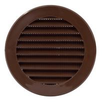 Ventiliacinės grotelės EUROPLAST VR100B, d100, plastikinės, rudos spalvos