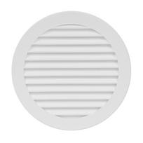 Ventiliacinės grotelės EUROPLAST VR125, d125, plastikinės, baltos spalvos