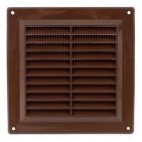 Ventiliacinės grotelės EUROPLAST VR1515B, 150 x 150,plastikinės, rudos spalvos